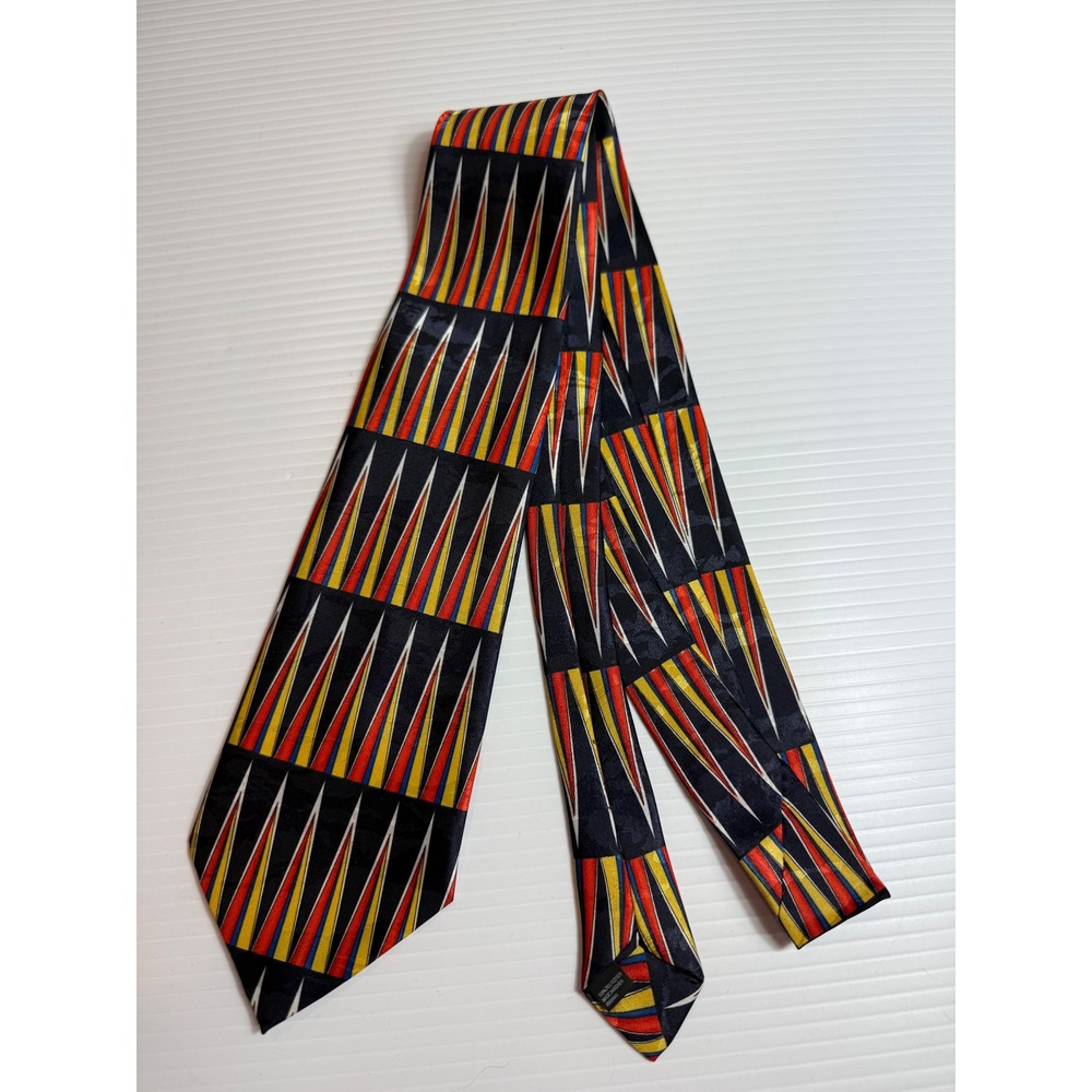 Marco Polo Italian Style Necktie Abstract Geometric 100% Polyester
